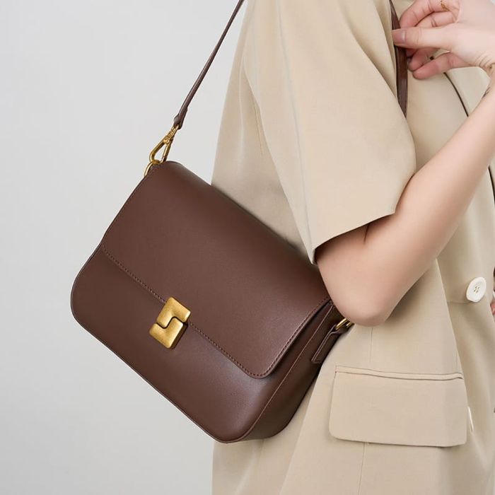 kleine Umhängetasche Damen aus Leder Schultertasche elegant