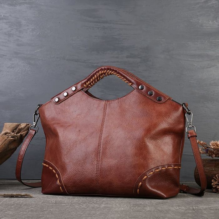 Handtasche Damen Leder Umhängetasche vintage