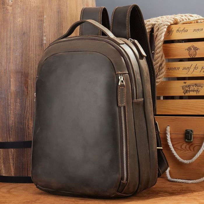 leder rucksack herren groß