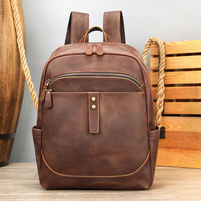 leder rucksack herren vintage