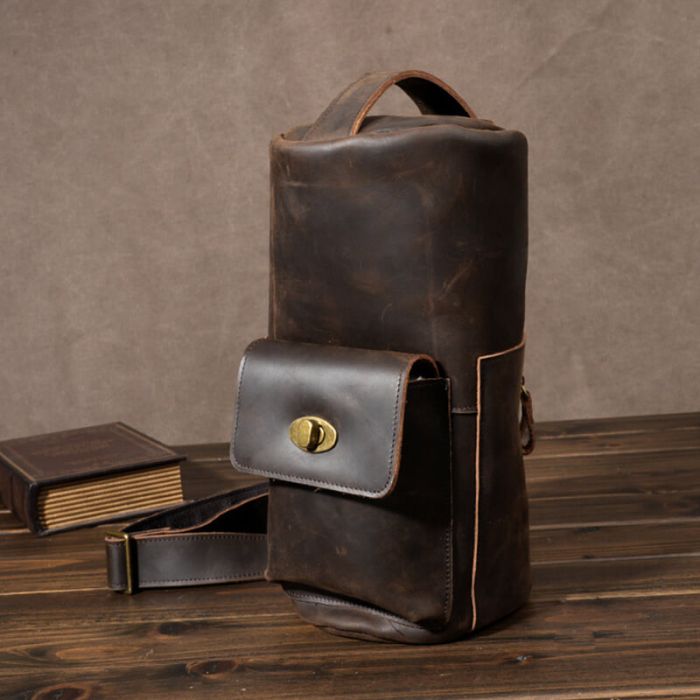 zylinder tasche leder