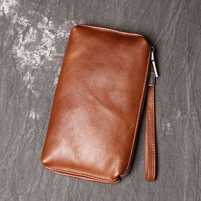 Clutch Herren Leder Handtasche für Handy