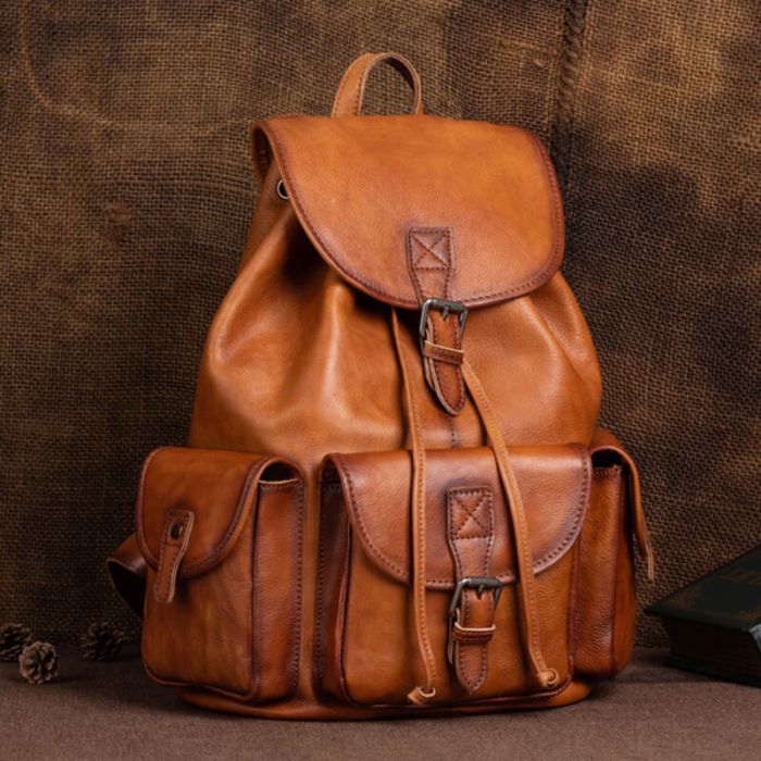 leder rucksack herren vintage