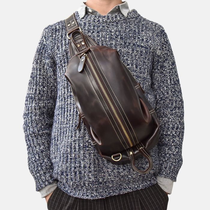 leder brustbeutel herren