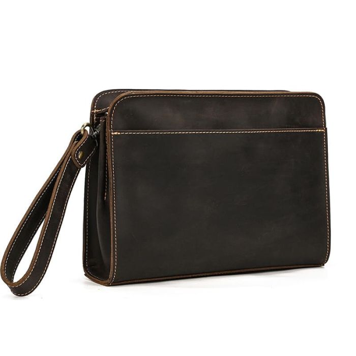 Vintage Herren Clutch Leder Handtasche Handgelenktasche