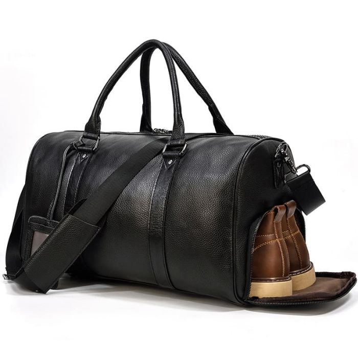 leder reisetasche herren mit schuhfach