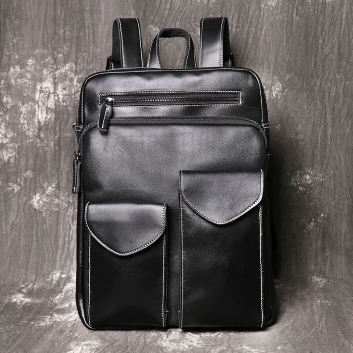 business rucksack herren leder schwarz