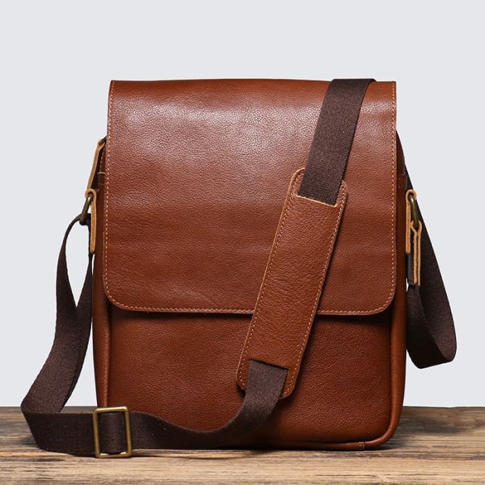 umhängetasche herren braun leder