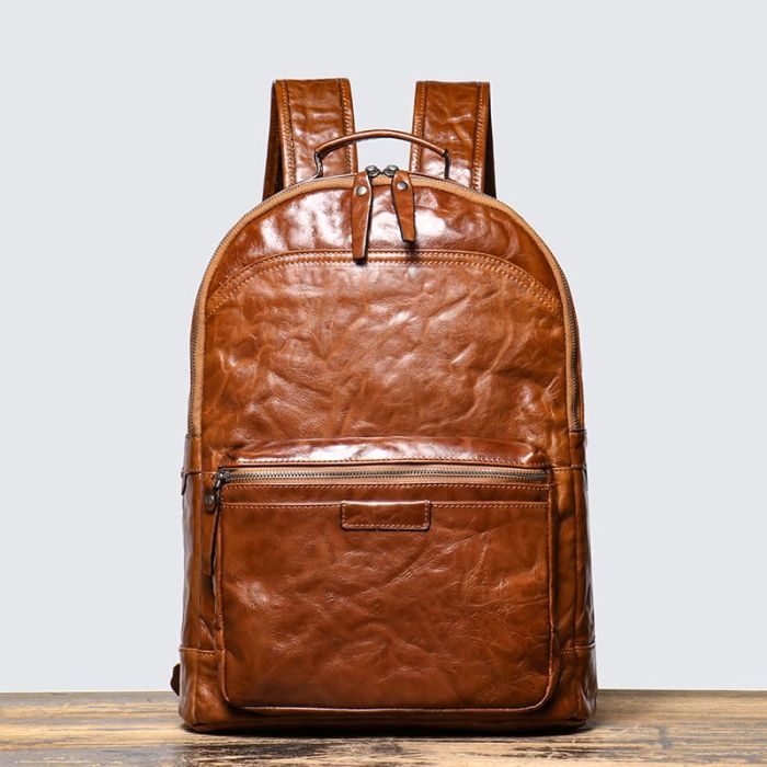Vintage Herren Rucksack Leder Business mit Laptopfach