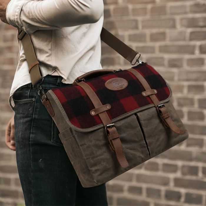 Vintage Umhängetasche Herren Canvas für Freizeit