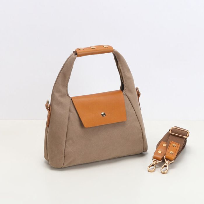 kleine Umhängetasche Damen aus Canvas Handtasche retro