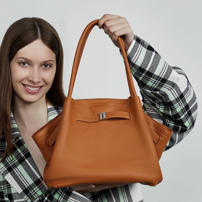 Damen Handtasche Leder Schultertasche Schlicht in 3 Farben Geschenk für Frauen