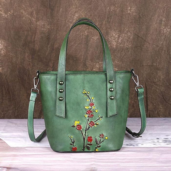 Damen Handtasche Leder modern Schultertasche 3 Farben Tote bag