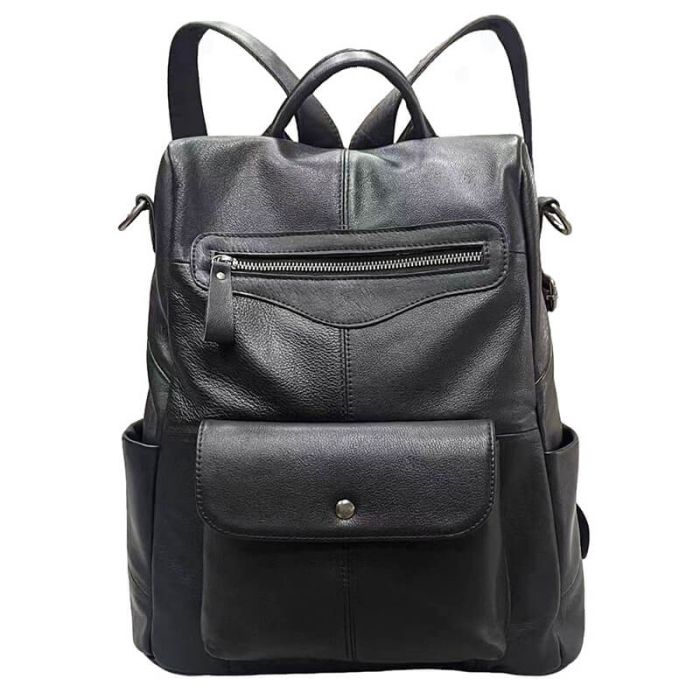 leder rucksack damen schwarz