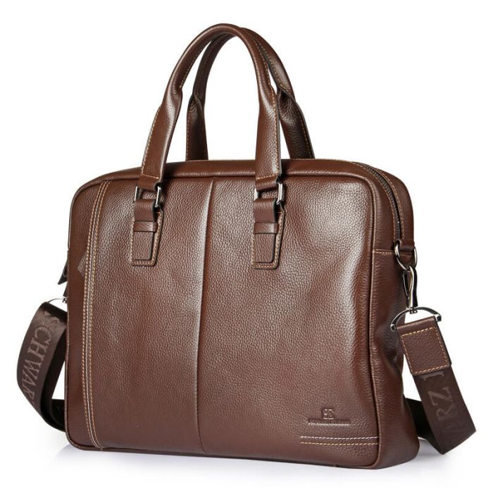 Herren Businesstasche mit Laptopfach Umhängetasche Leder