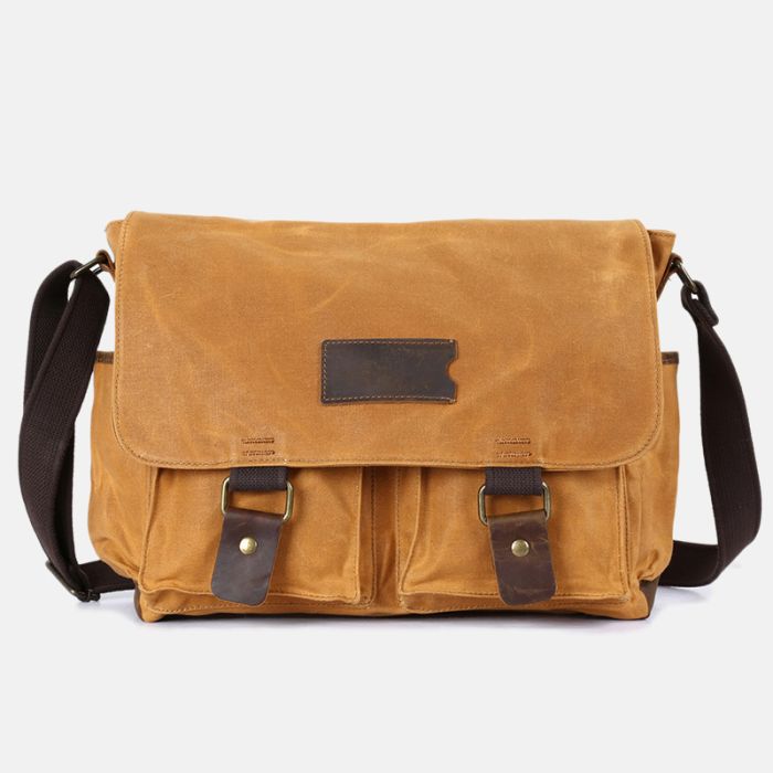 Herren Umhängetasche aus Segeltuch für Schule Herrentasche