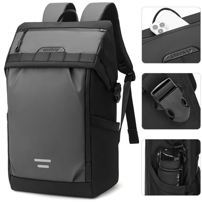 großer Oxford Rucksack Herren wasserdicht Reiserucksack mit vielen Fächern