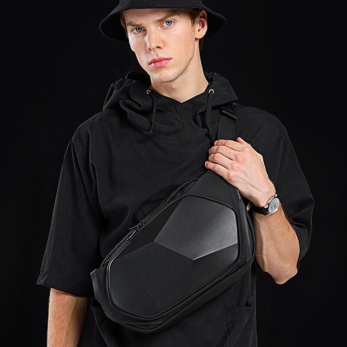 wasserdicht Herren Brusttasche kleine Umhängetasche Oxford