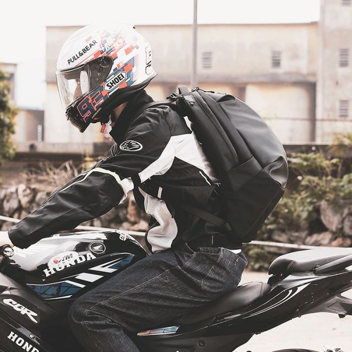 wasserdicht Herren Rucksack für Motorrad Wanderrucksack Laptopfach