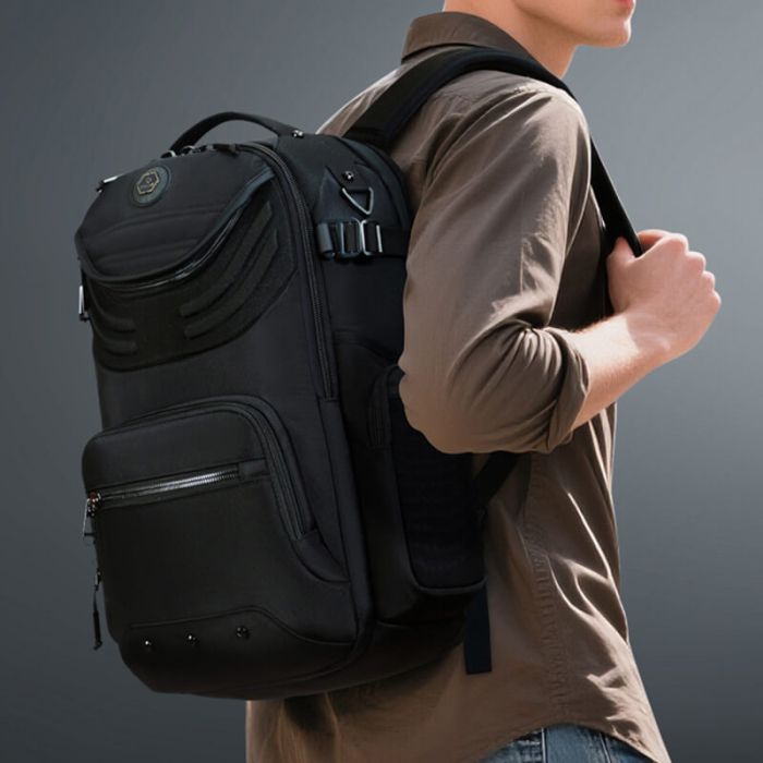 großer wasserdichter Rucksack Herren aus Oxford mit vielen Fächern für Reisen und Arbeit