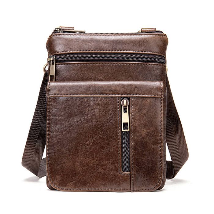 kleine Umhängetasche Herren Leder Vintage