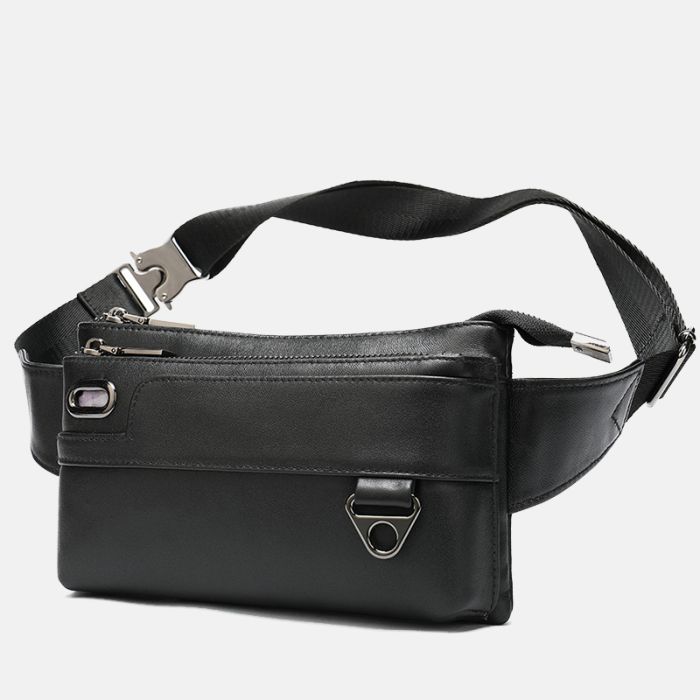 herren schultertasche leder schwarz