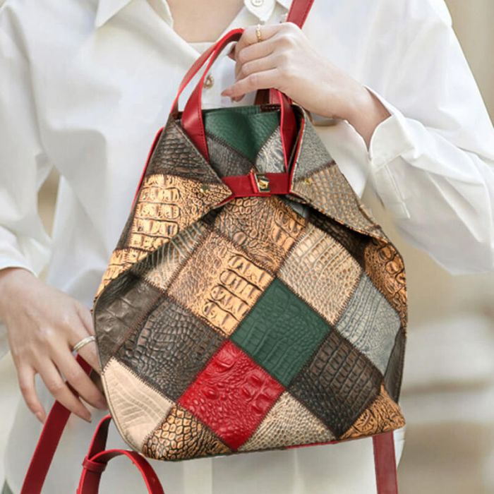 rucksack handtasche damen leder