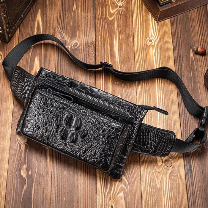 bauchtasche kroko optik