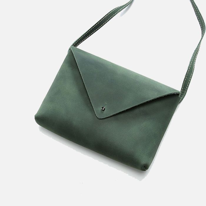 damen umhängetasche leder grün