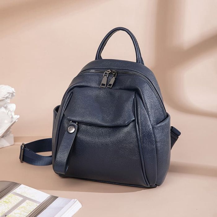 kleiner Rucksack Damen Kunstleder modern 2 Farben