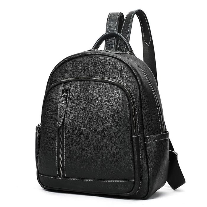 rucksack damen leder schwarz