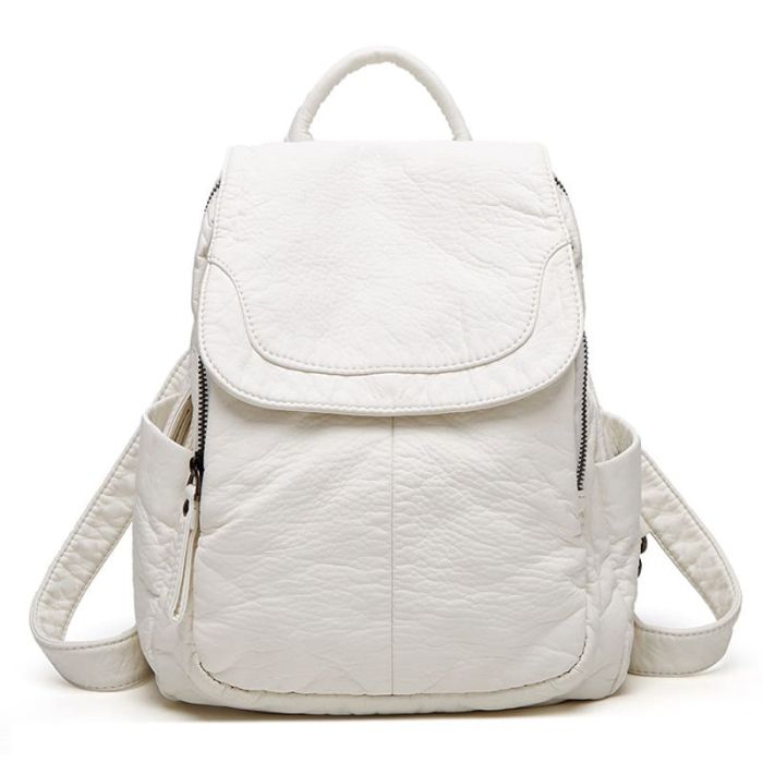 Damen Rucksack weiches Kunstleder für Alltag