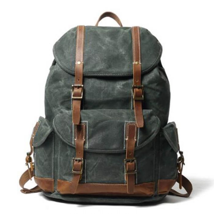 Vintage Rucksack aus Canvas Backpack für Reise