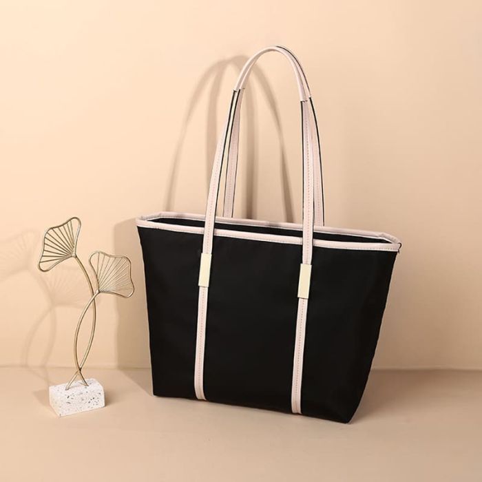 große leichte Schultertasche Damen Oxford Tote Tasche