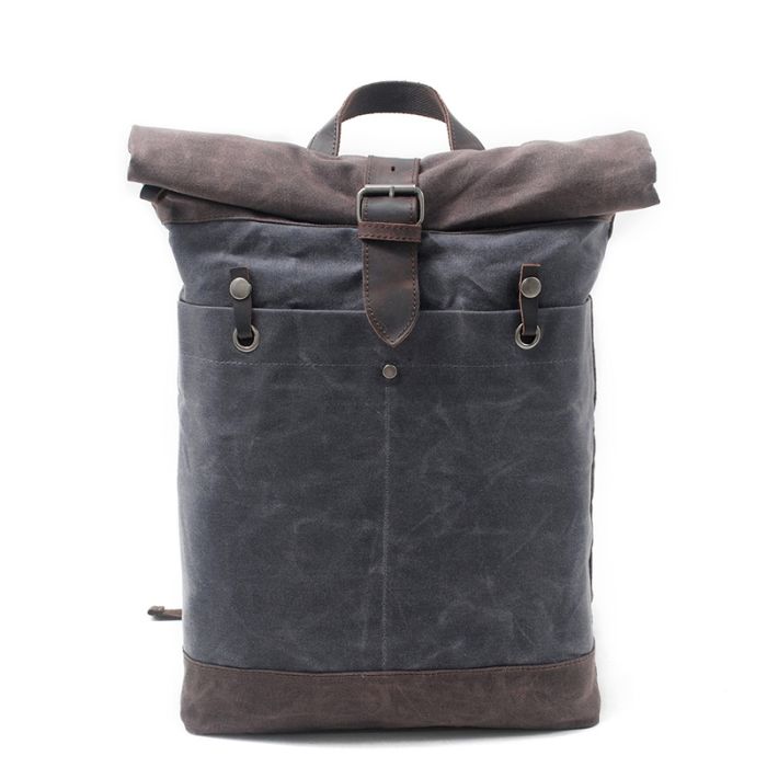 großer Rucksack aus Segeltuch Herren Vintage Segeltuchtasche