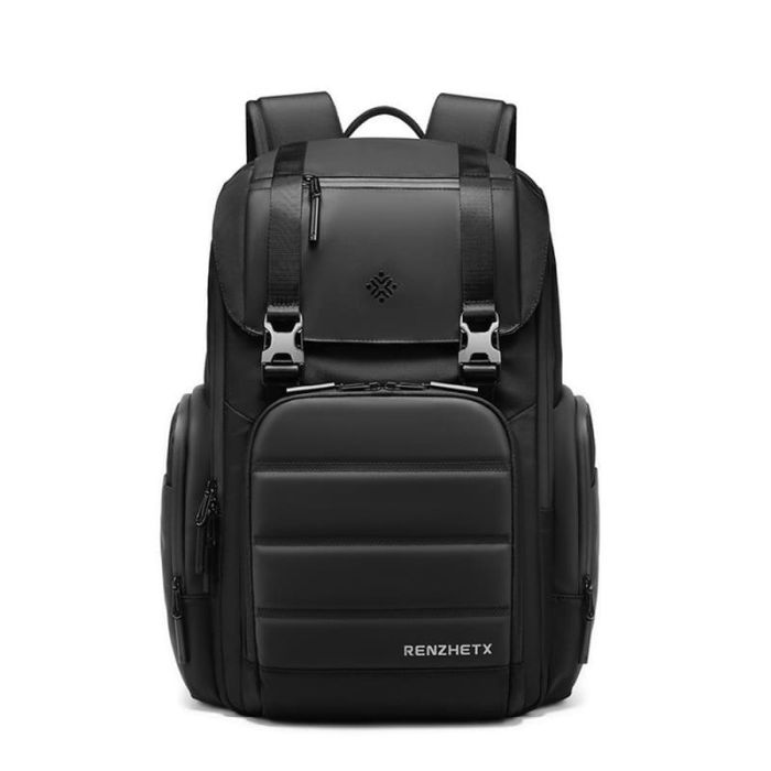 wasserdichter Rucksack Herren Oxford Backpack schwarz