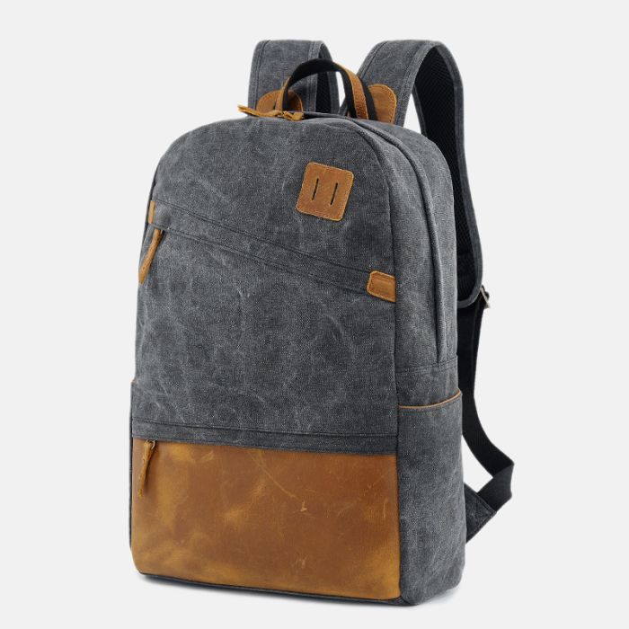 vintage rucksack canvas leder
