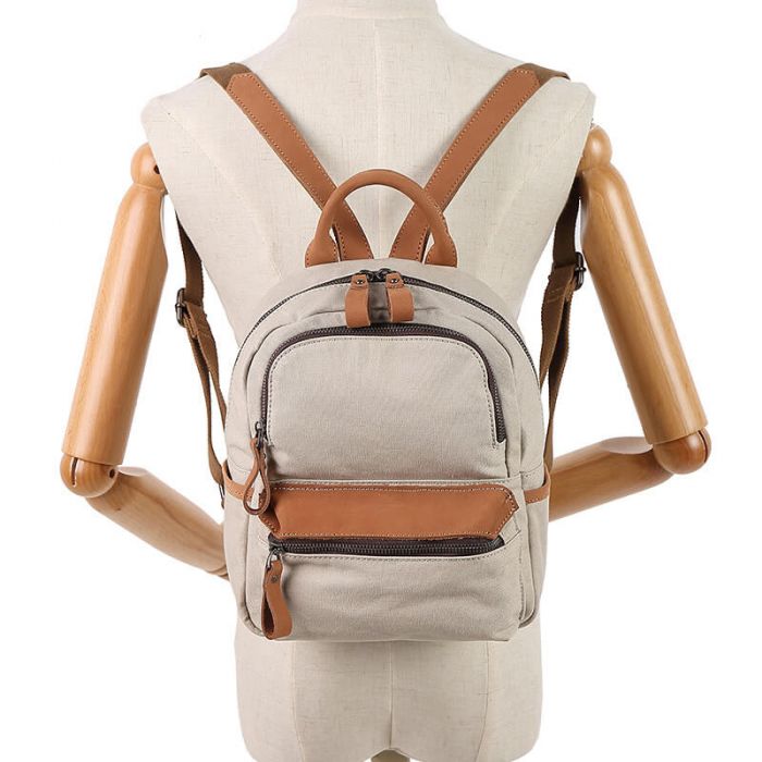 kleiner Rucksack Damen Vintage Canvas