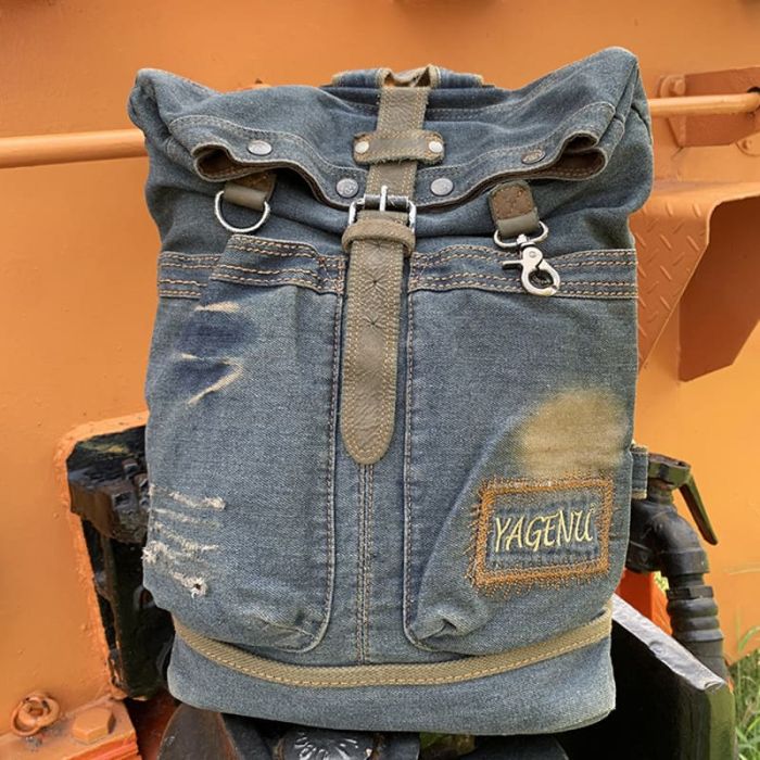 Jeans Rucksack Backpack Herren Denim groß