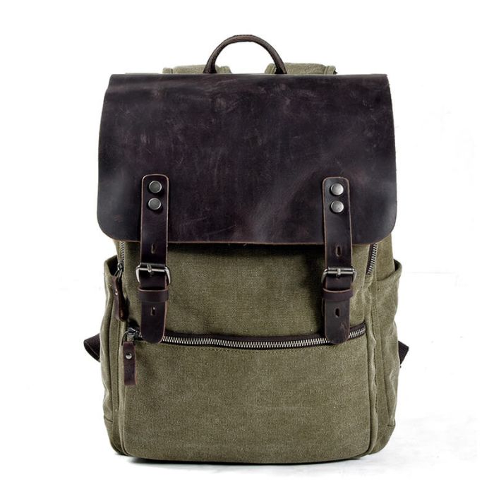 Vintage Canvas Rucksack Herren Laptopfach