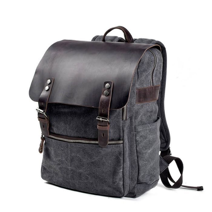 Vintage Canvas Rucksack Herren Laptopfach