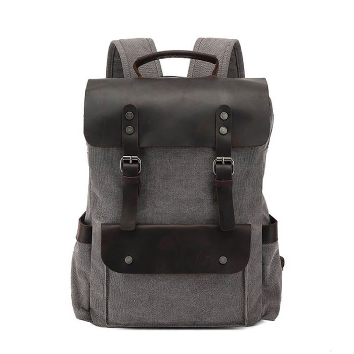 Vintage wasserdichter Rucksack aus gewachstem Canvas für Herren Reiserucksack