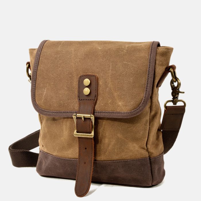 umhängetasche leder canvas
