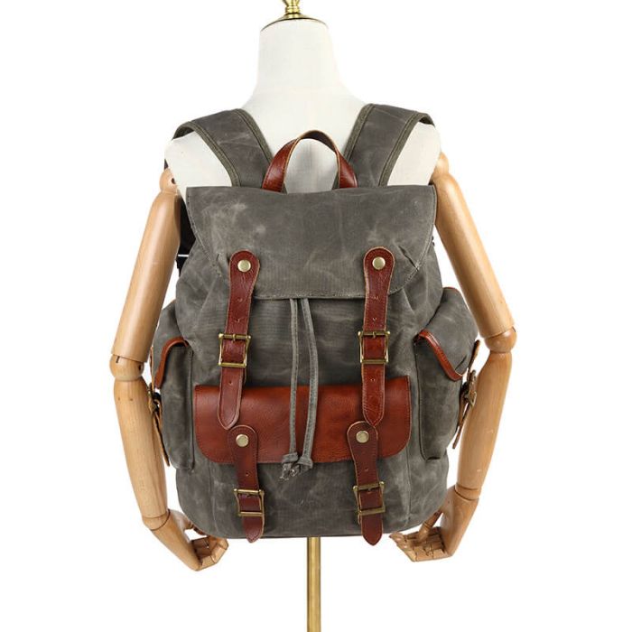 Rucksack Herren Canvas mit Laptopfach für Uni und Reisen