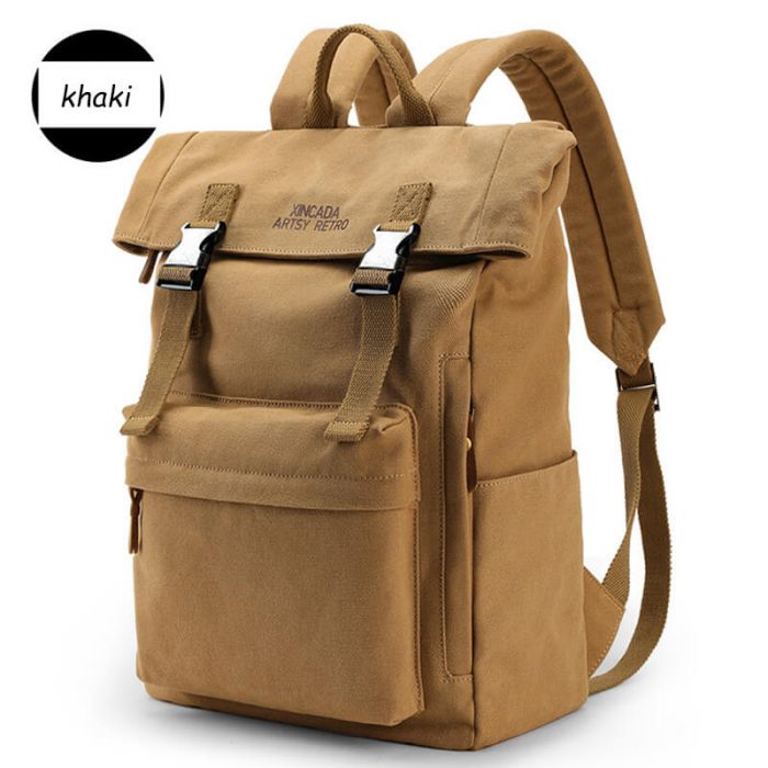 unisex canvas rucksack backpack