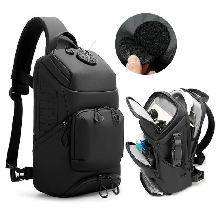 wasserdicht Herren Brusttasche Rucksack mit einem Gurt aus Oxford