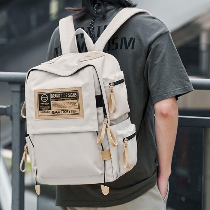 wasserdichter Rucksack Herren aus Oxford für Reisen mit Laptopfach und vielen Fächern