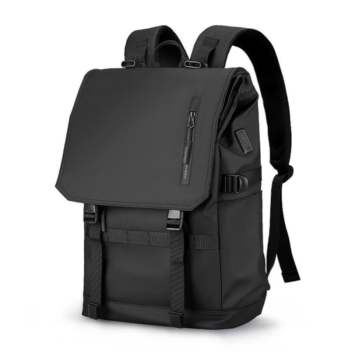 schwarzer Rucksack Herren Oxford wasserdicht für Reisen und Uni