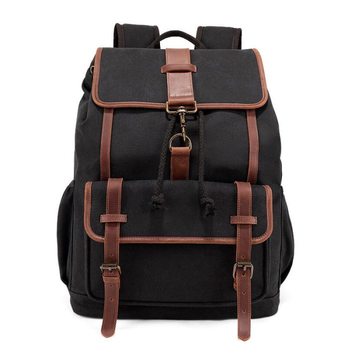 großer vintage Rucksack Herren Canvas für Uni