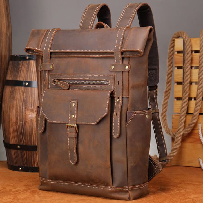 rucksack herren vintage leder